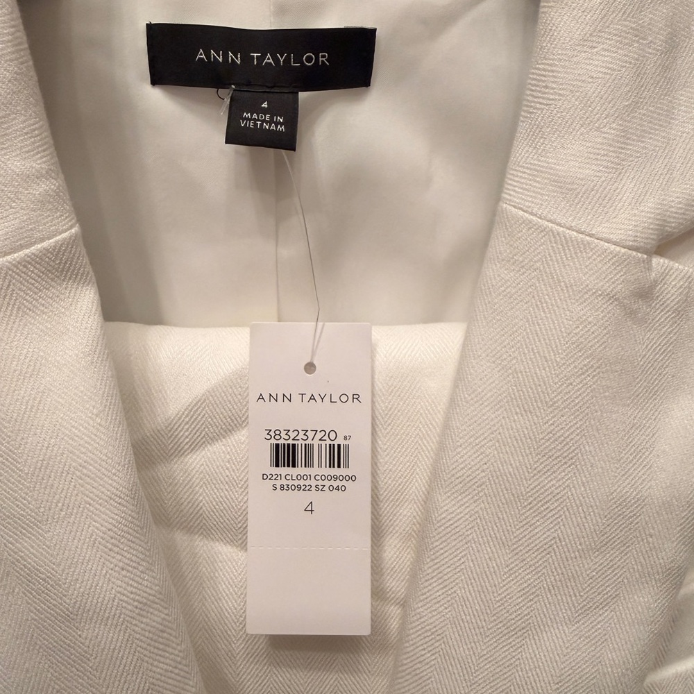 Ann Taylor Ivory Textured suit